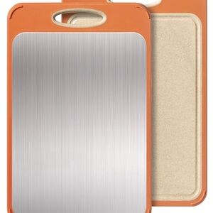 Orange and Silver Cutting Board